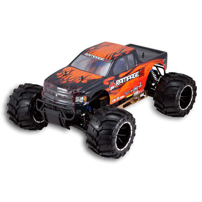 Redcat Racing Rampage MT V3 Gas Truck 1/5 Scale RC Monster Truck, Orange/ Flame