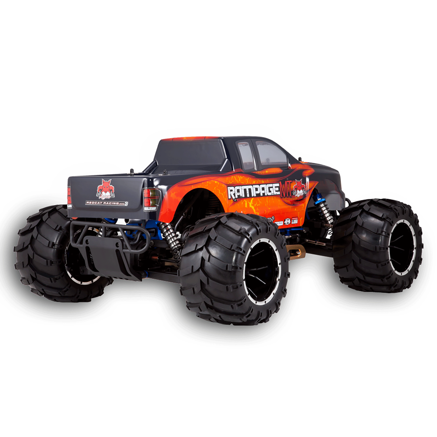 Redcat Racing Rampage MT V3 Gas Truck 1/5 Scale RC Monster Truck, Orange/ Flame