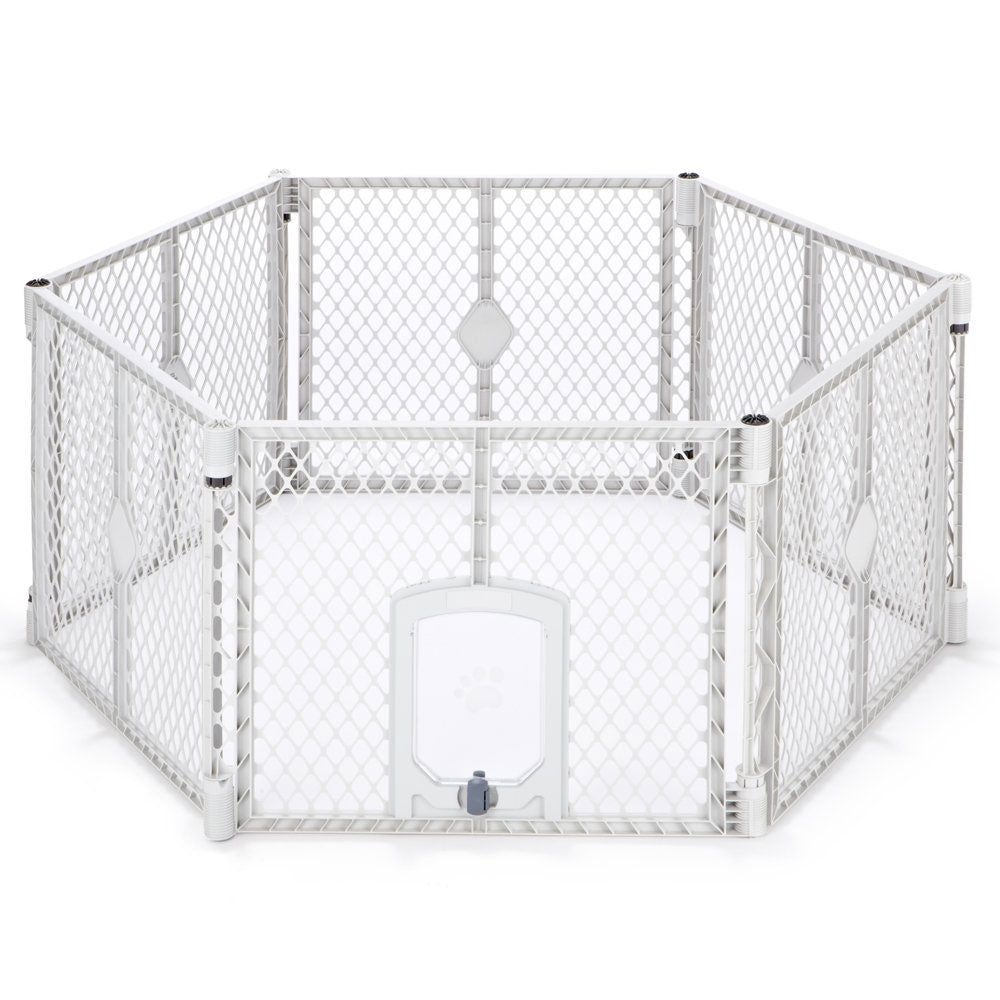 North States MyPet 150643 18.5 Square Foot Petyard Passage 6 Panel Pet Enclosure