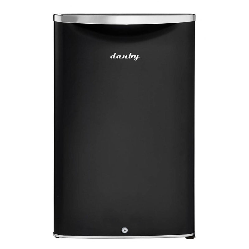 Danby 4.4 Cubic Feet Sized Mini Beverage Refrigerator with Lock, Black (Damaged)