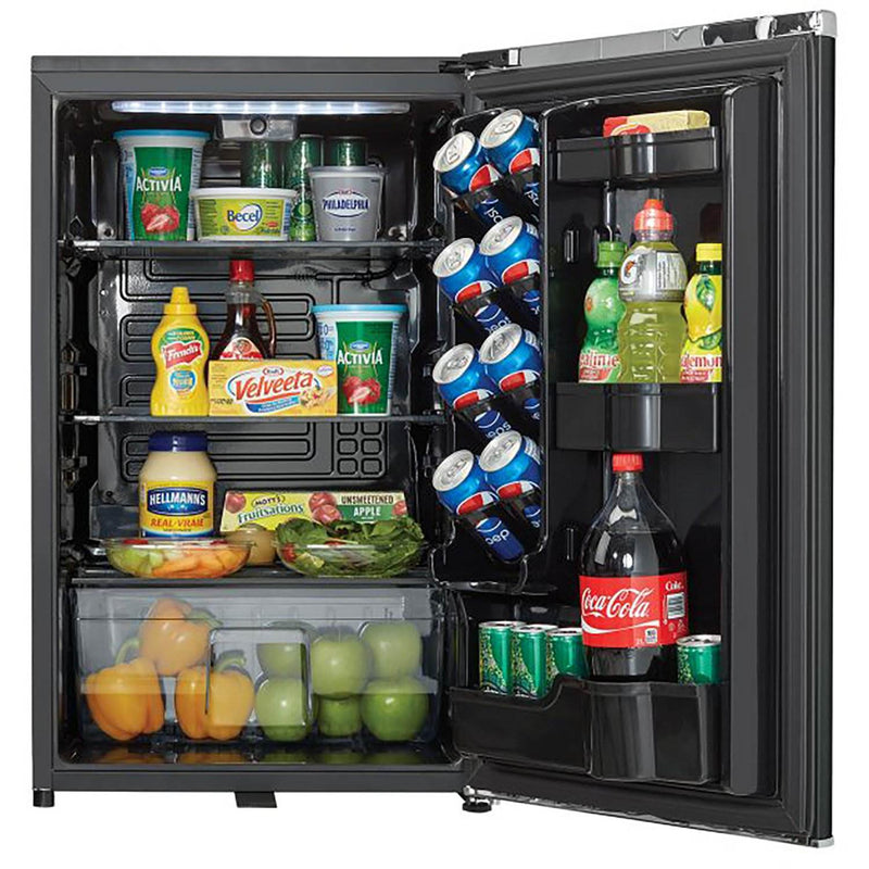 Danby 4.4 Cubic Feet Sized Mini Beverage Refrigerator with Lock, Black (Damaged)