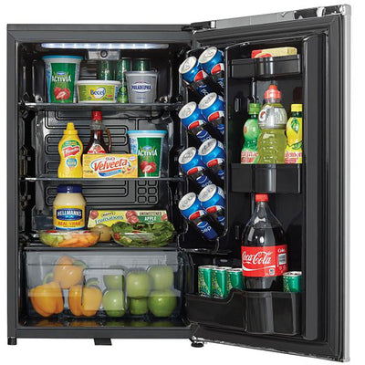 Danby 4.4 Cubic Ft Compact Sized Mini Refrigerator with Lock, Silver (For Parts)