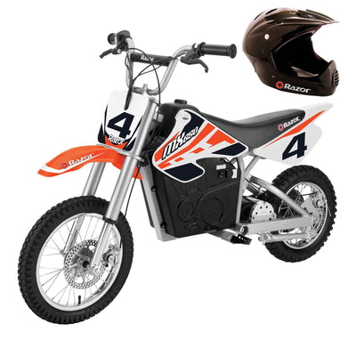Razor MX650 Dirt Rocket Electric Motocross Motorcycle Dirt Bike w/Helmet, Orange