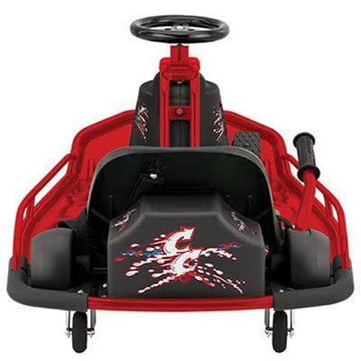 Razor High Torque Motorized Drifting Crazy Cart with Drift Bar and Helmet, Red