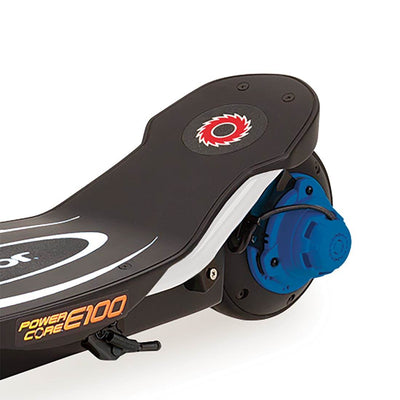 Razor Power Core E100 Kids Ride On Electric Motor Scooter w/ Helmet & Pads, Blue