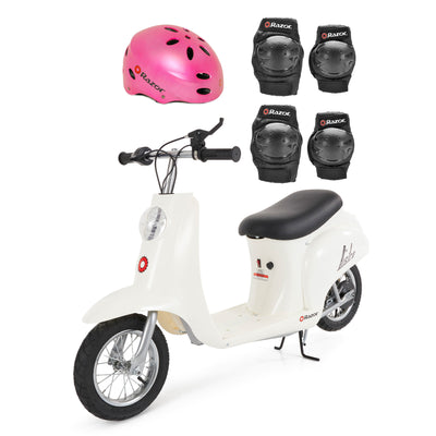 Razor Pocket Mod Miniature Euro Kids Electric Motor Toy Scooter & Helmet/Pads - VMInnovations