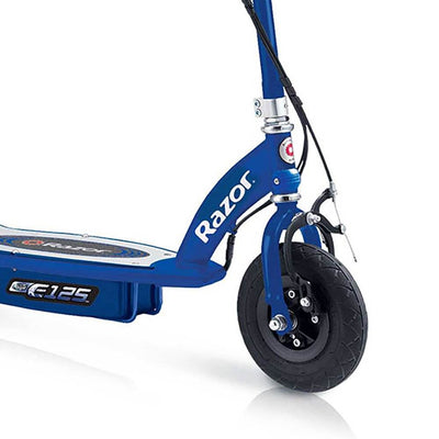 Razor E125 Kids Motorized 24V Electric Powered Ride On Scooter with Helmet, Blue - VMInnovations