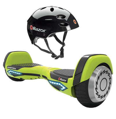 Razor Hovertrax 2.0 Hoverboard 350W Self-Balancing Smart Scooter, Green + Helmet