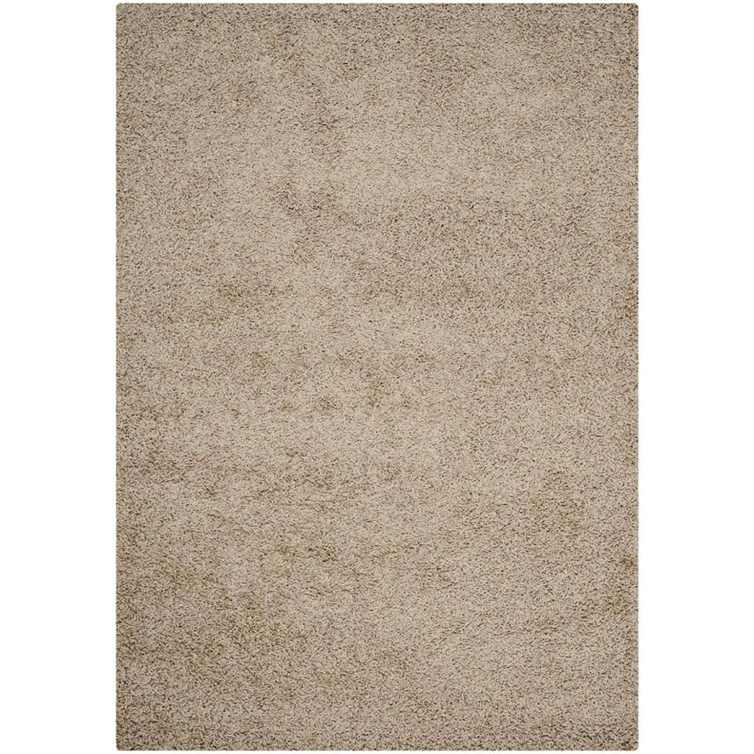 Safavieh Athens Shag Collection 5' x 7' Indoor Carpet Area Rug, Beige (Open Box)