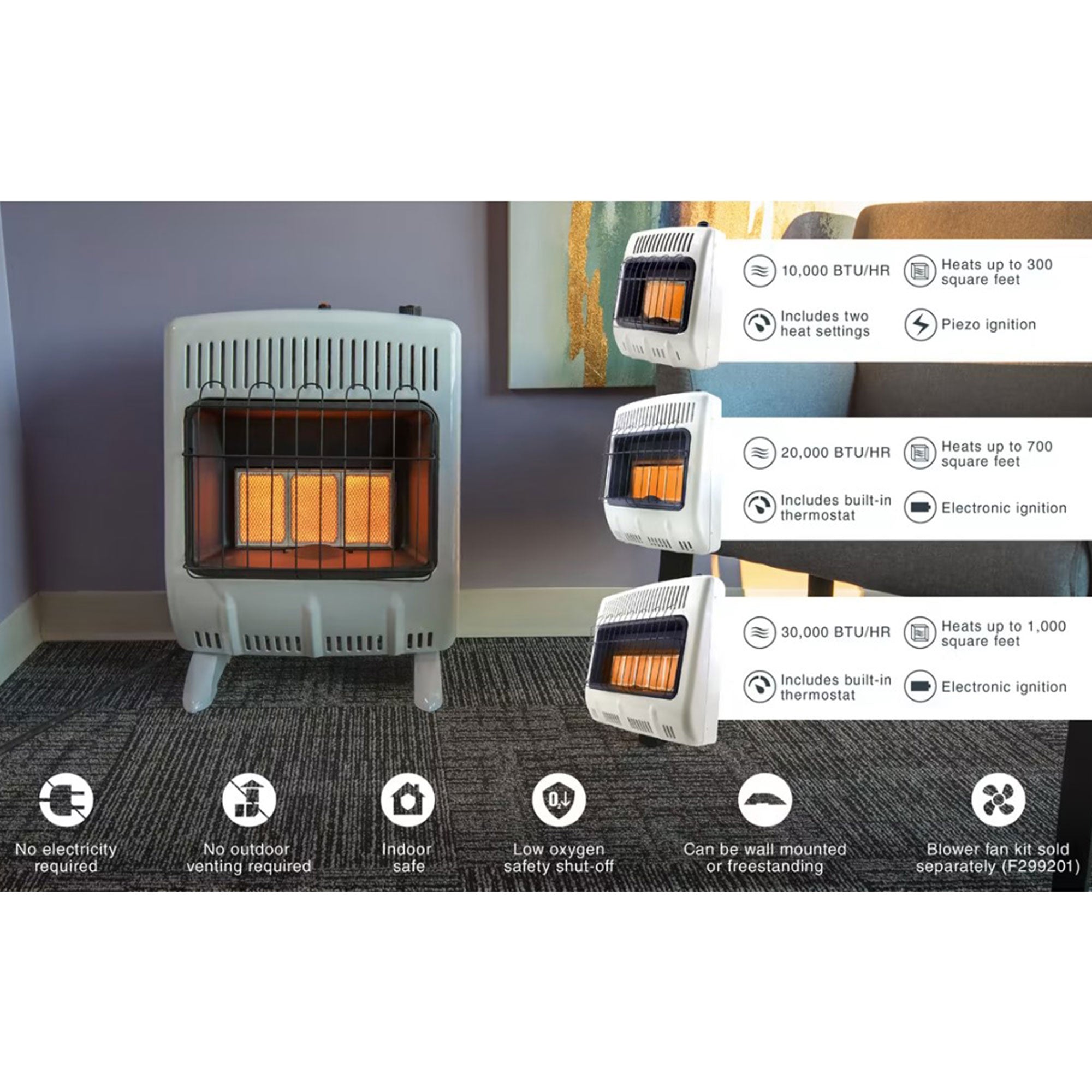 Mr. Heater 18,000 BTU Vent Free Propane Indoor/Outdoor Space Heater (Open Box) - VMInnovations