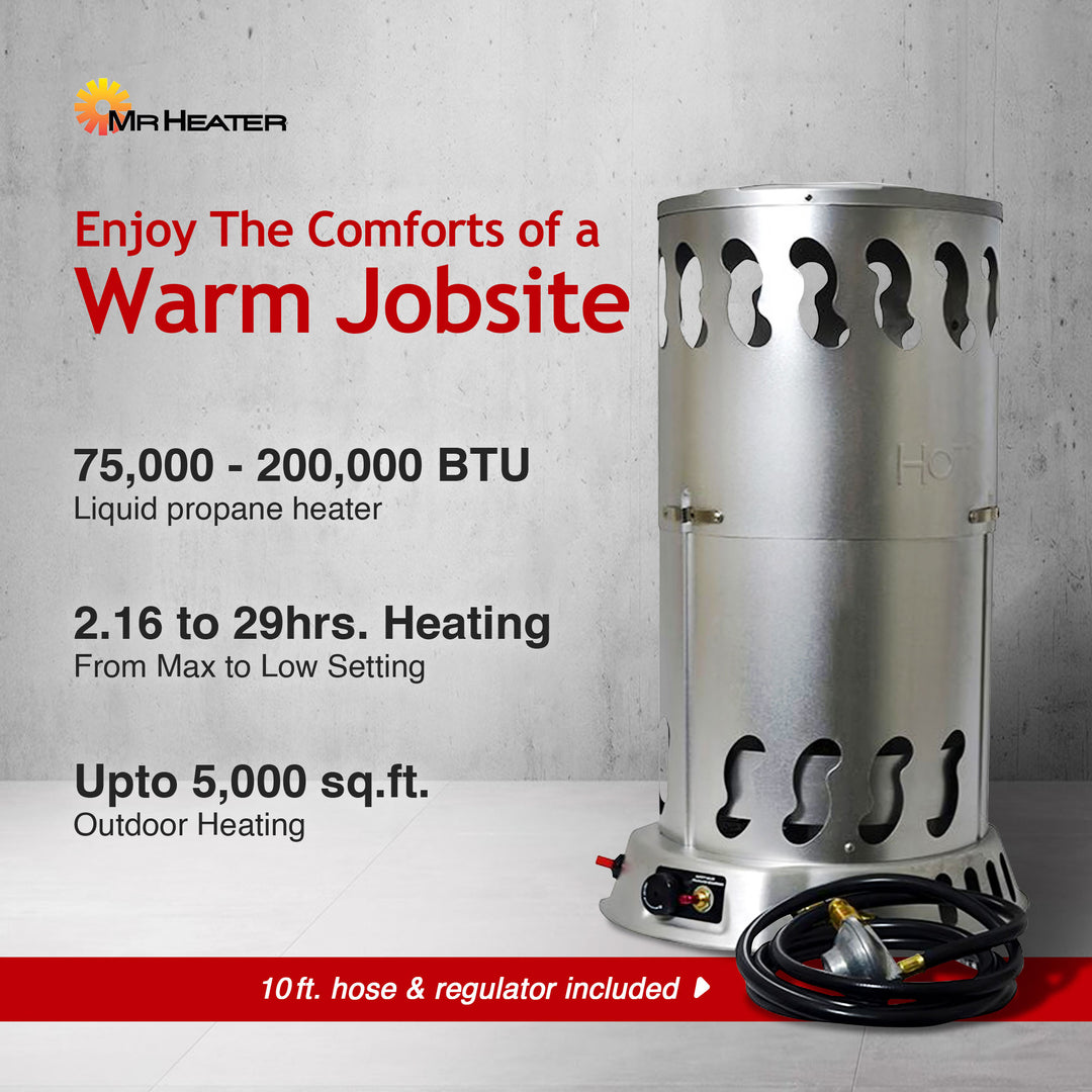 Mr Heater 200,000 BTU Portable Outdoor Propane Gas Convection Heater (Open Box) - VMInnovations