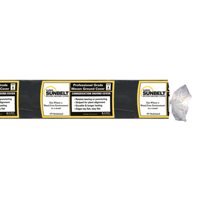 DeWitt Sunbelt Woven Weed Barrier Landscape Fabric, 4 Foot x 300 Foot (12 Pack)