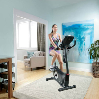 Schwinn Fitness 170 Home Workout Stationary Upright Exercise Bike w/ LCD Display