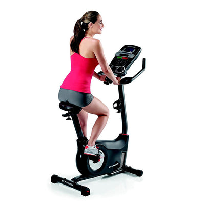 Schwinn Fitness 170 Home Workout Stationary Upright Exercise Bike w/ LCD Display