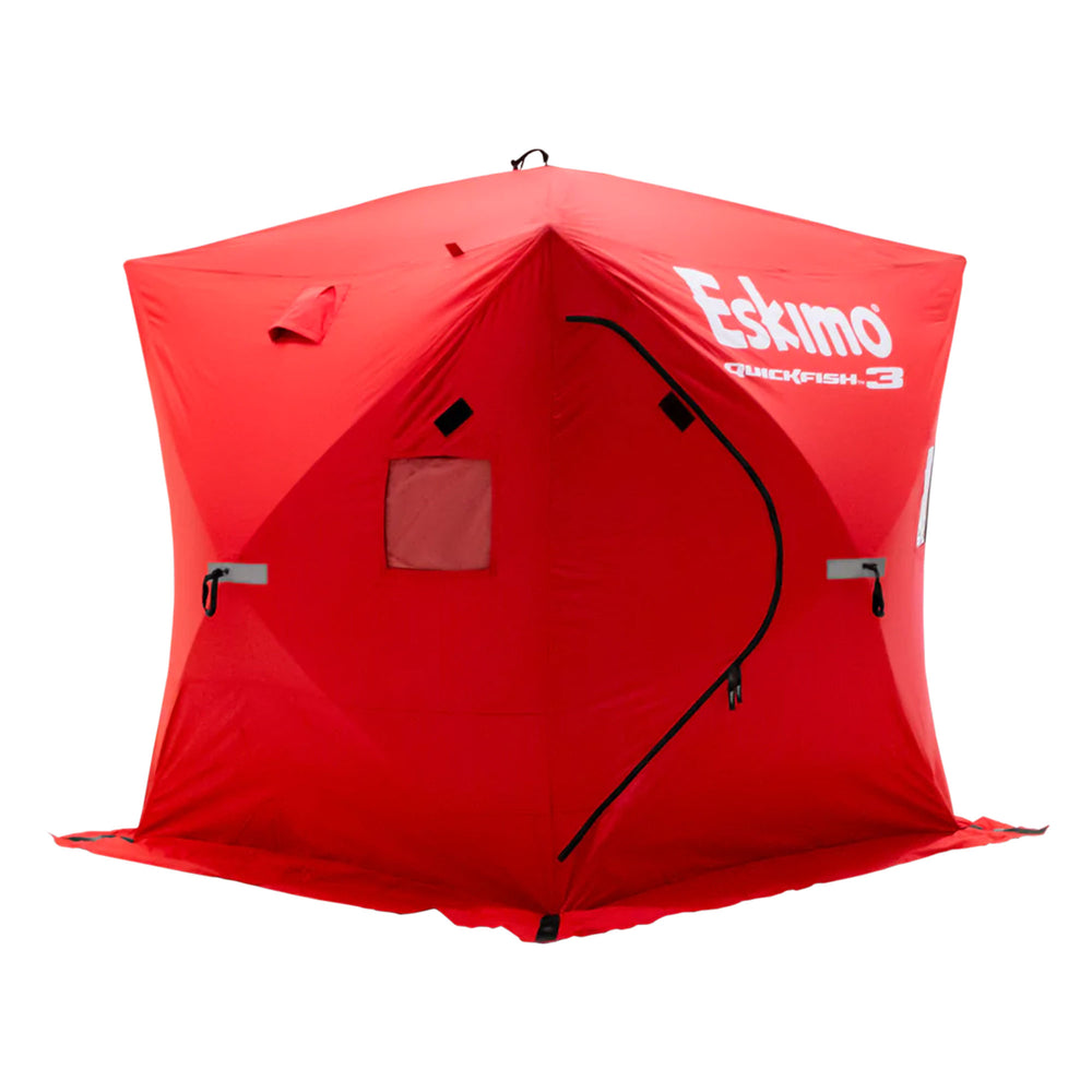 Eskimo QuickFish 3 Portable 3-Person Pop Up Ice Fishing Shanty Shack, (2 Pack) - VMInnovations