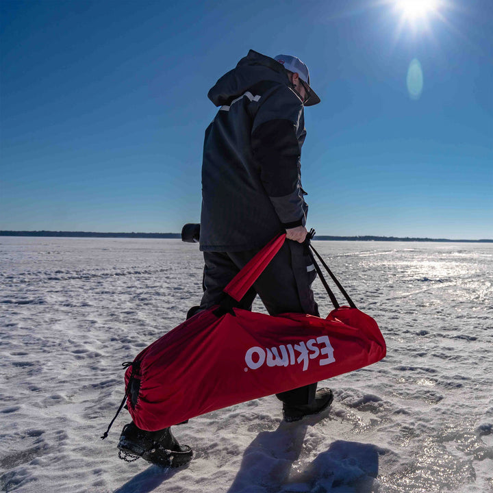 Eskimo QuickFish 3 Portable 3-Person Pop Up Ice Fishing Shanty Shack, (2 Pack) - VMInnovations