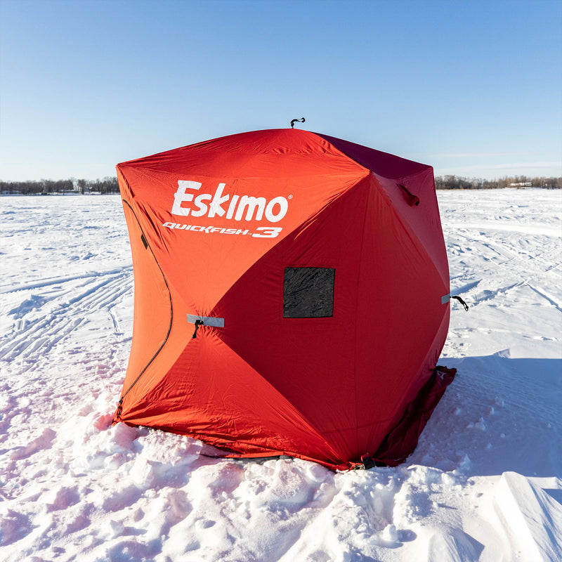 Eskimo QuickFish 3 Portable 3-Person Pop Up Ice Fishing Shelter (Used)