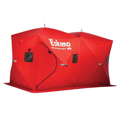 Eskimo QuickFish 6 Portable 6-Person Pop-Up Ice Fishing Tent Set (Used)