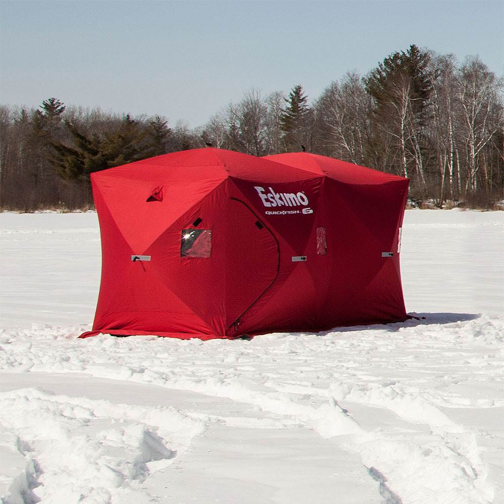 Eskimo QuickFish 6 Portable 6-Person Pop-Up Ice Fishing Tent Set (Used)
