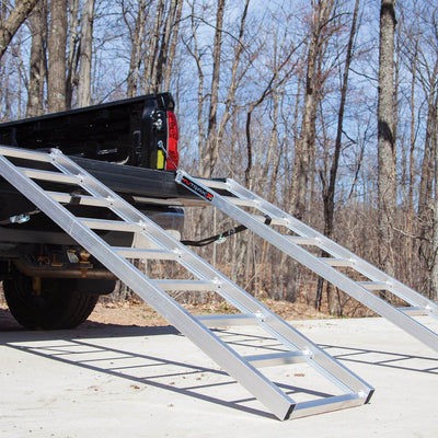 Yutrax TX195 1500 Pound Aluminum Truck Bed ATV Loading Straight Utility Ramps - VMInnovations