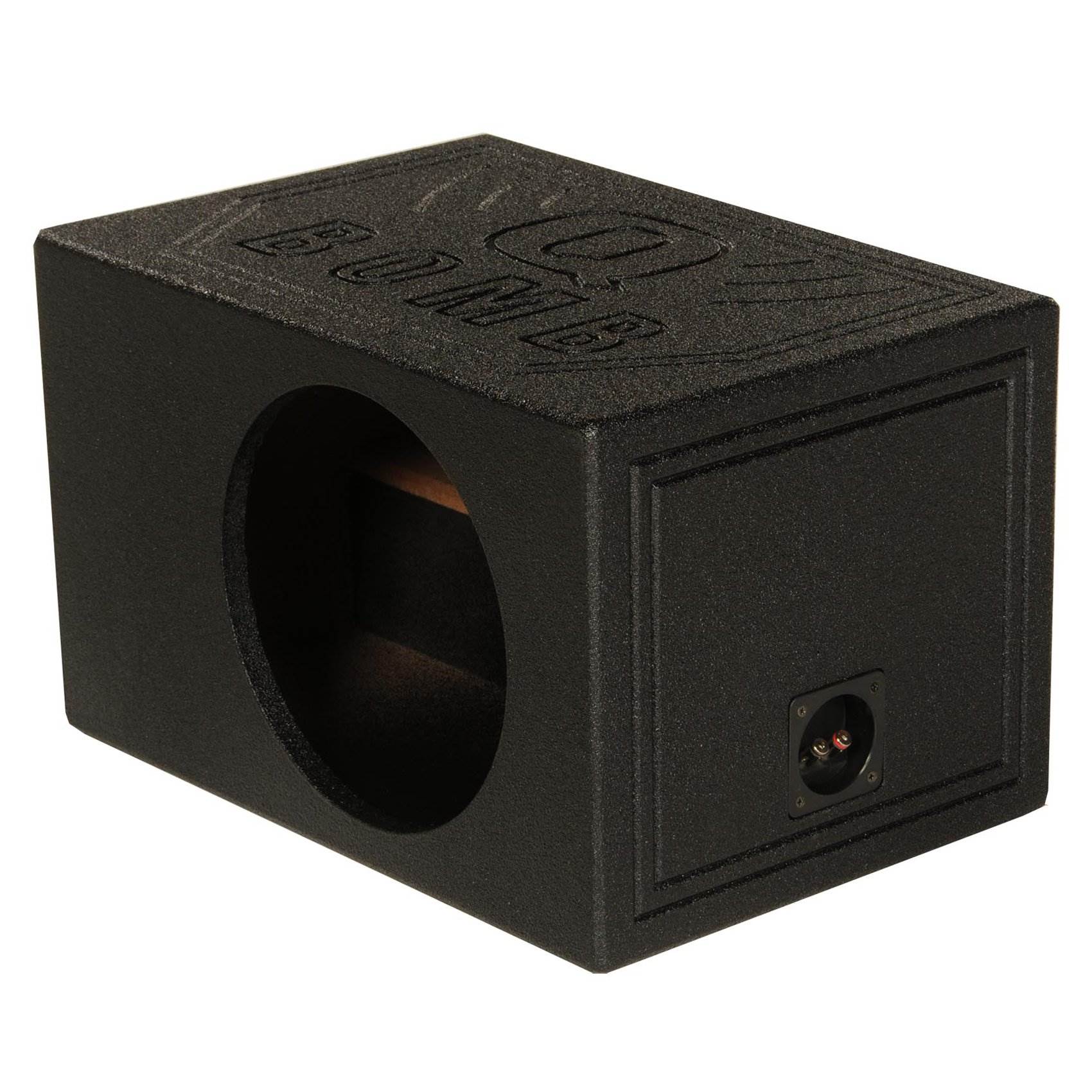 Q-Power Single 8 Inch Vented Ported Car Subwoofer Sub Box Enclosure (Open Box)