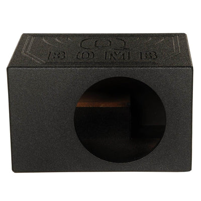 Q-Power Single 8 Inch Vented Ported Car Subwoofer Sub Box Enclosure (Open Box)