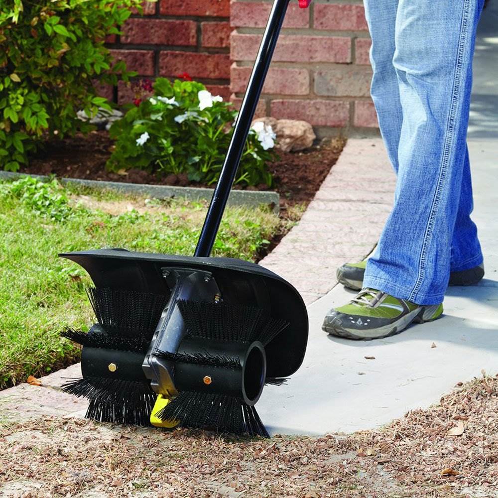TrimmerPlus BR720 Power Broom Attachment with Nylon Bristles and Poly Skid Plate