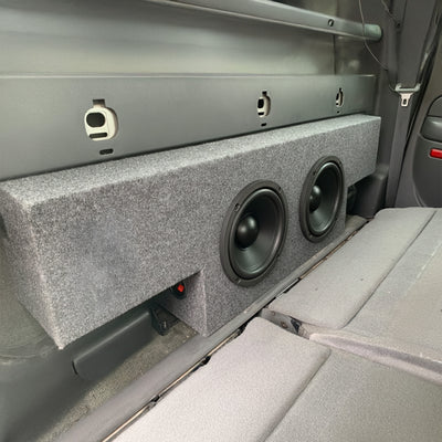 QPower GMC Chevy 2004 - 2006 Crew Cab Behind Seat Dual 10" Subwoofer Box (Used)