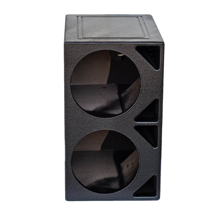 Q Power Dual 10 Inch Triangle Ported Subwoofer Box w/ Bedliner Spray (Open Box) - VMInnovations