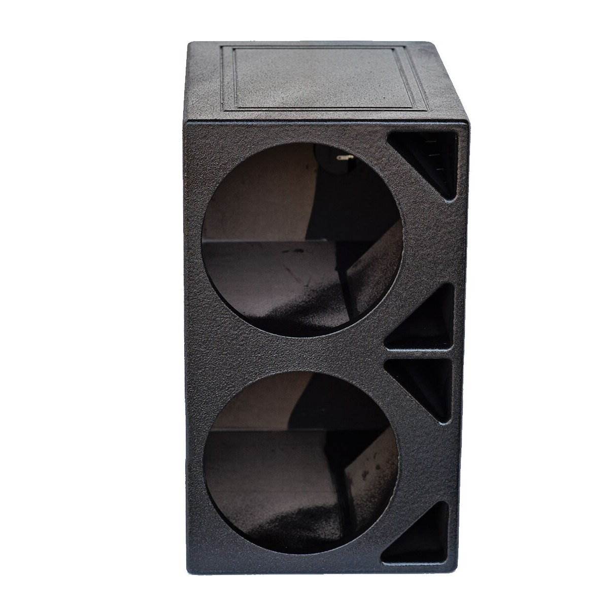 Q Power QBOMB10TB Dual 10-Inch Triangle Ported Subwoofer Box (Used) - VMInnovations