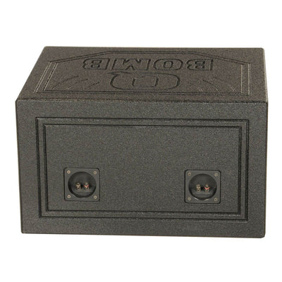 Q Power QBOMB10TB Dual 10-Inch Triangle Ported Subwoofer Box (Used) - VMInnovations