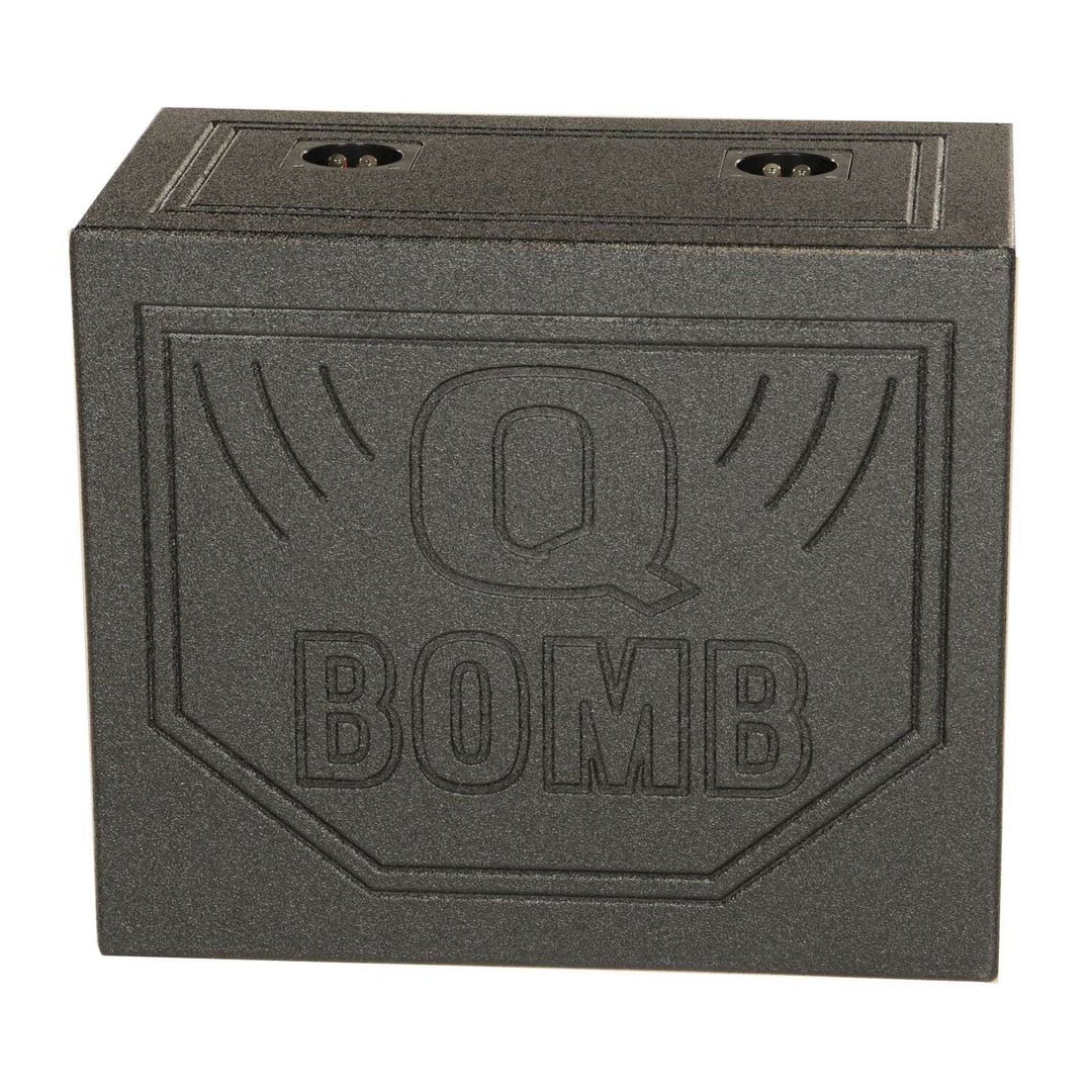 Q Power Dual 10 Inch Triangle Ported Subwoofer Box w/ Bedliner Spray (Open Box) - VMInnovations