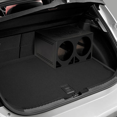 Q Power QBOMB10TB Dual 10-Inch Triangle Ported Subwoofer Box (Used) - VMInnovations