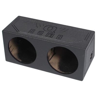 Q Power QBomb Dual 12" Sealed Port Subwoofer Box with Bedliner Spray (Open Box) - VMInnovations