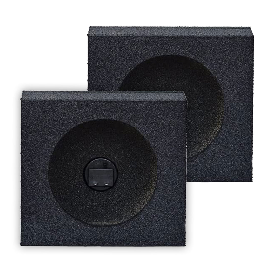QPower QBomb Single 6.5" Bedliner Spray Car Speaker Enclosures, Pair (Open Box) - VMInnovations