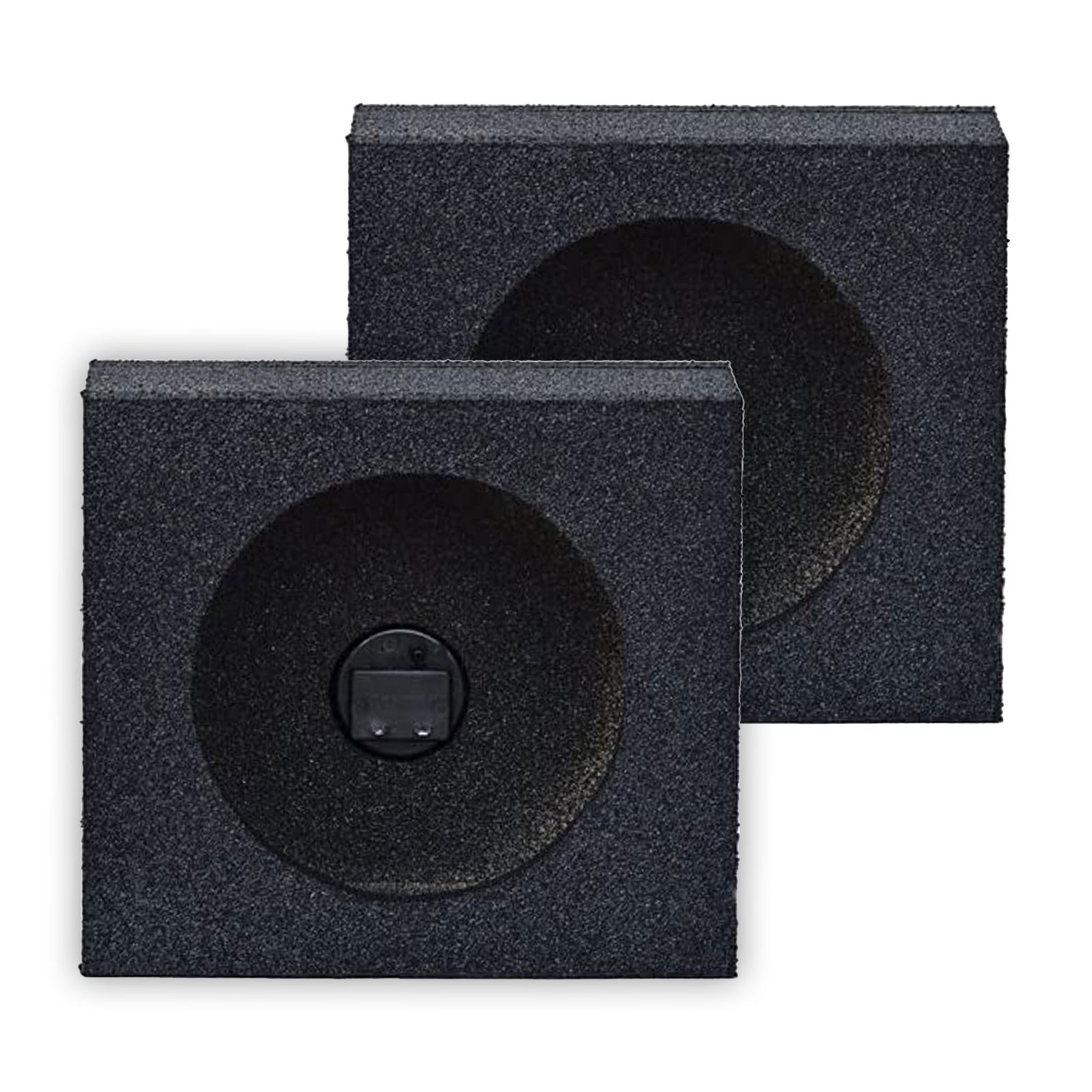 QPower QBomb Single 6.5" Bedliner Spray Car Speaker Enclosures, Pair (Open Box) - VMInnovations