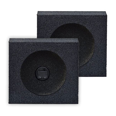 QPower QBomb Single 6.5" Bedliner Spray Car Speaker Enclosures, Pair (Open Box)