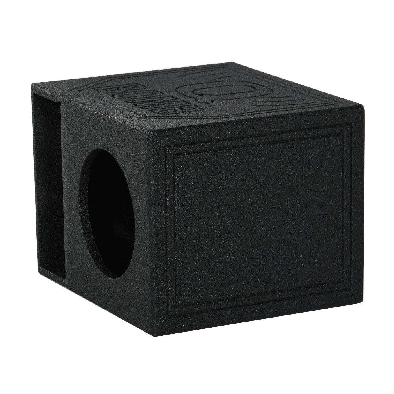 Q Power QBomb Single 10" Vented Port Sub Box w/ Bedliner Spray (Open Box) - VMInnovations