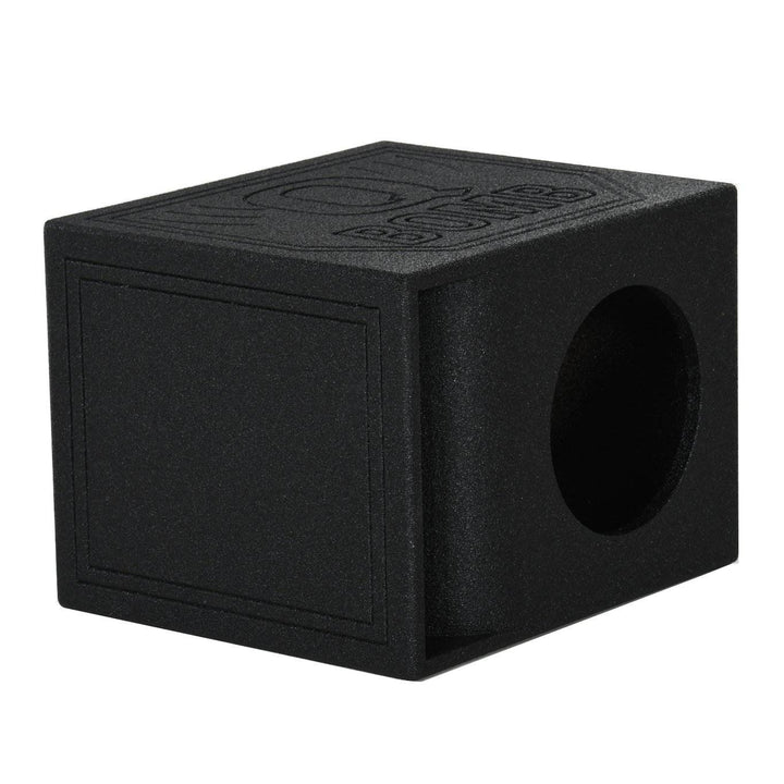 Q Power QBomb QBOMB10HP Single 10" Vented Port Subwoofer Box w/ Bedliner Spray