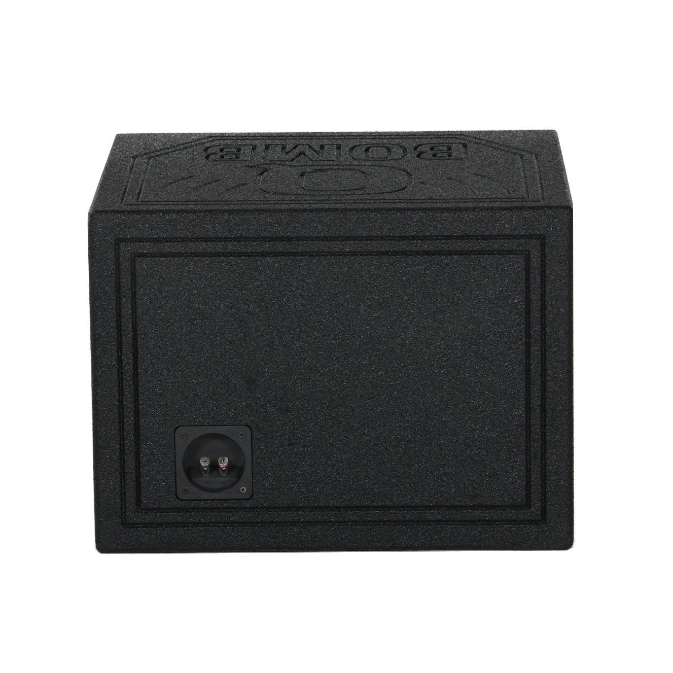 Q Power QBomb QBOMB10HP Single 10" Vented Port Subwoofer Box w/ Bedliner Spray - VMInnovations
