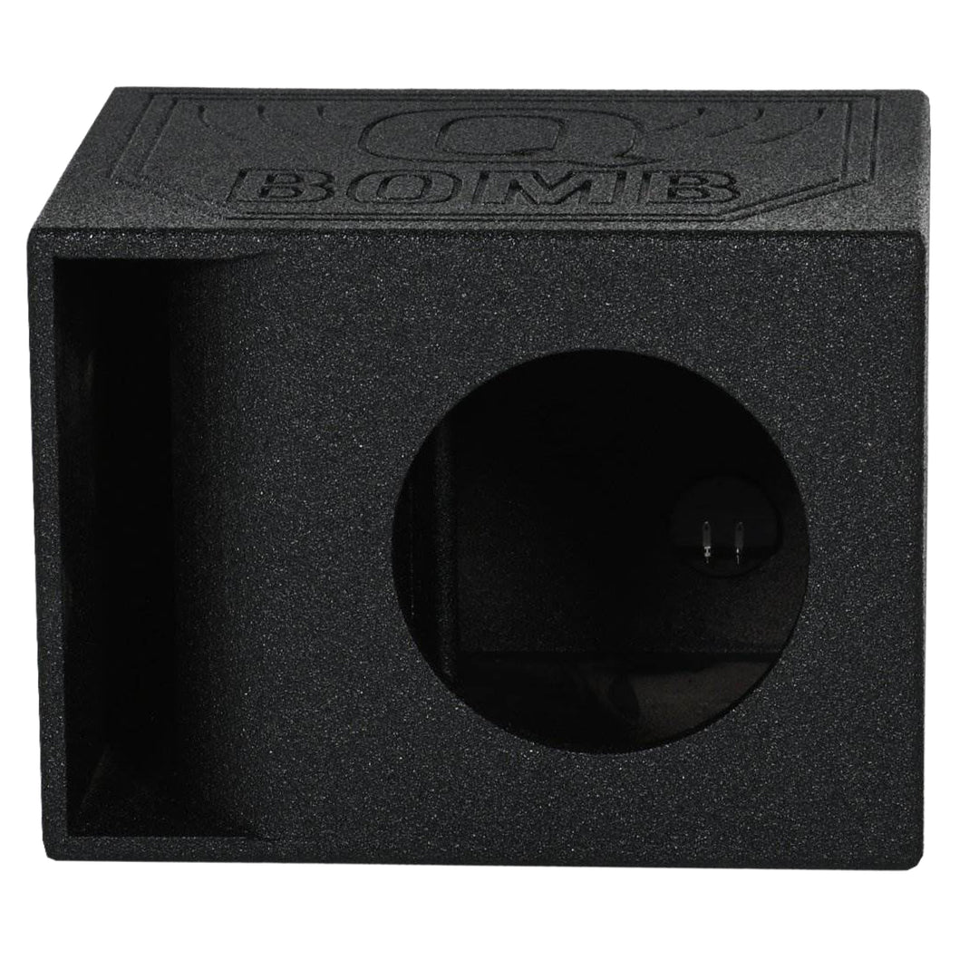 Q Power QBOMB12HP Single 12" Vented Port Subwoofer Box w/ Bedliner Spray (Used) - VMInnovations