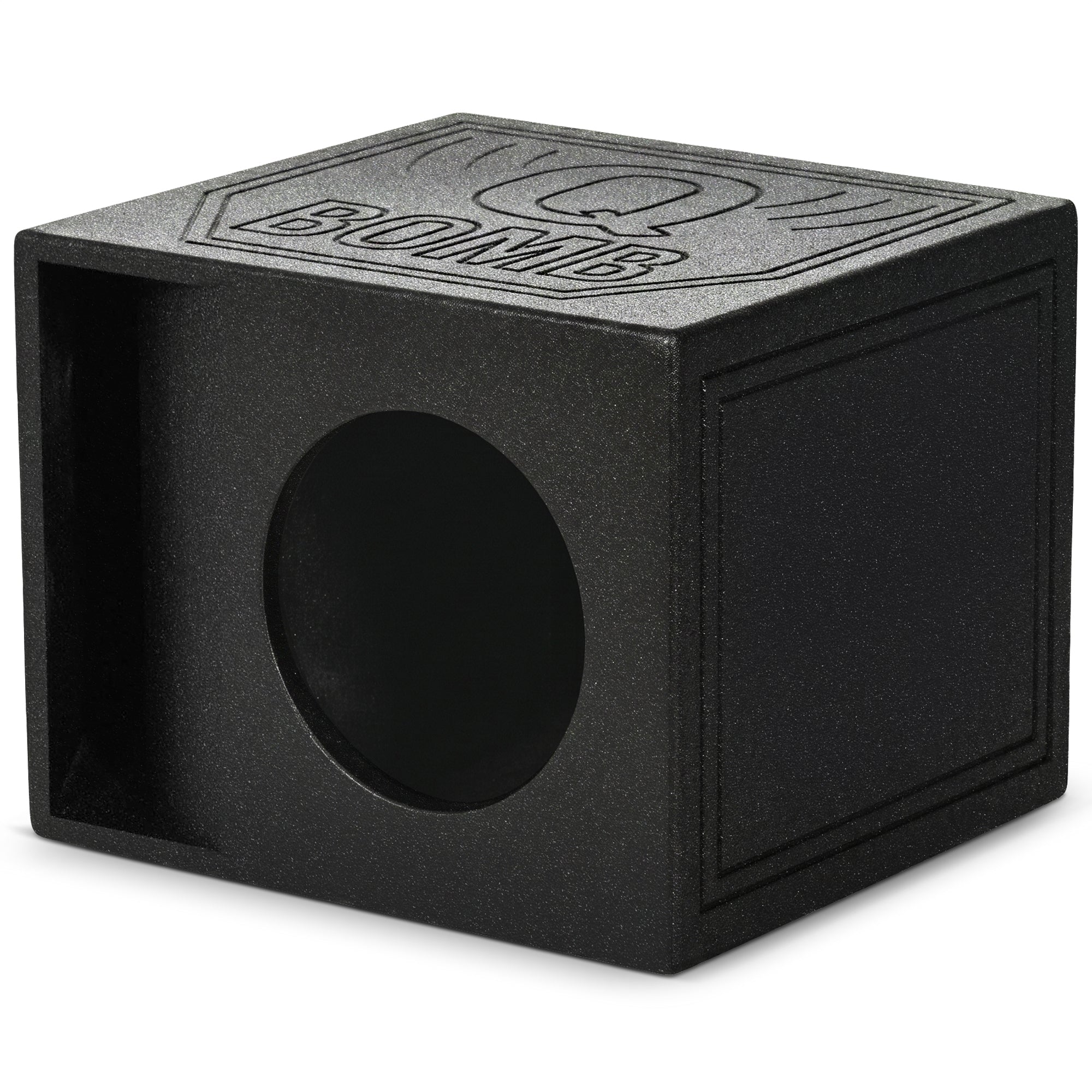 QPower QBomb QBOMB12HP Single 12" Vented Port Subwoofer Box w/ Bedliner Spray