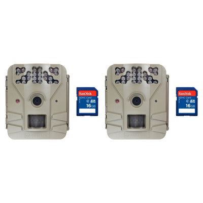 Moultrie Game Spy 2 Plus 9MP Low Glow IR Game Camera, 2 Pack + SD Memory Cards