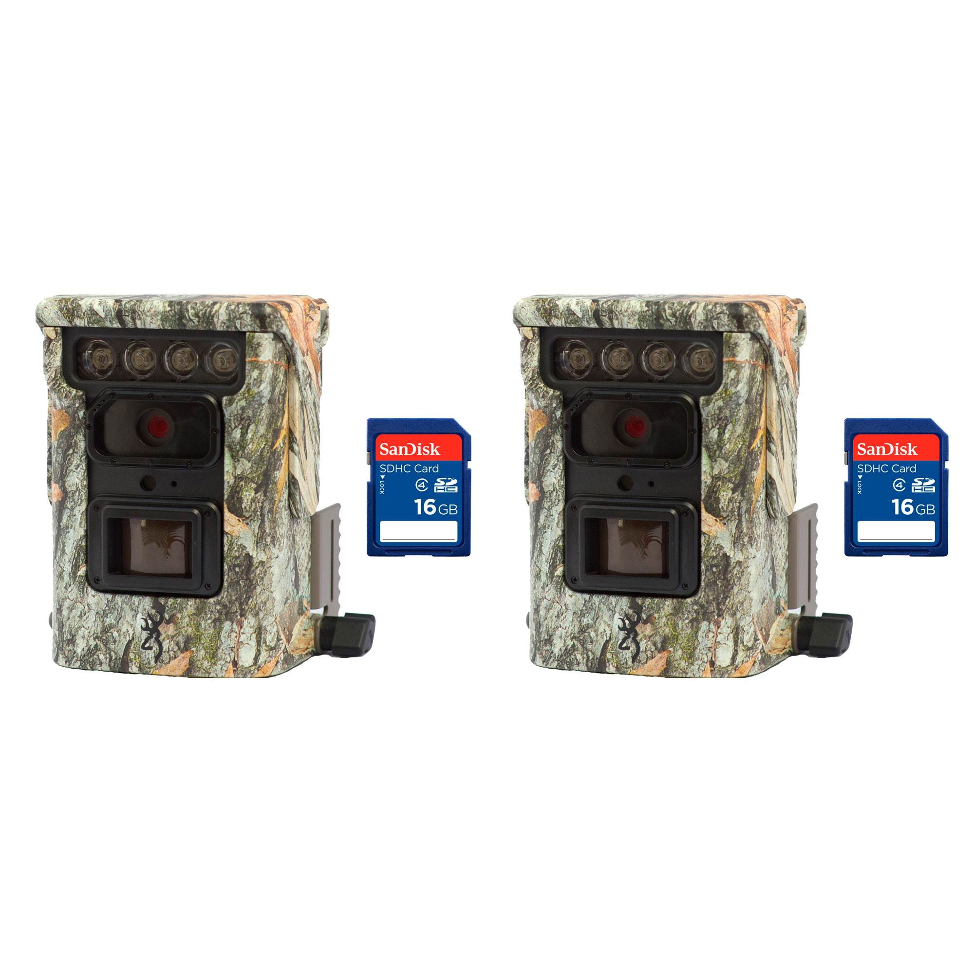 Browning Trail Cameras Defender Bluetooth Game Camera (2 Pk) & SD Cards (2 Pk)