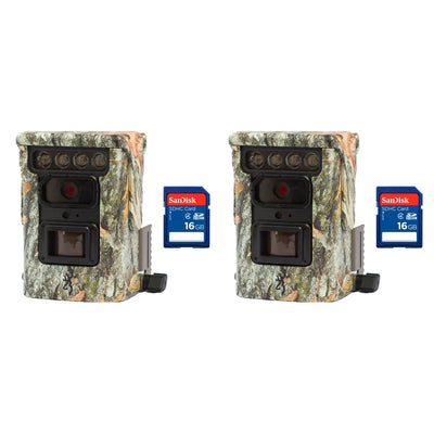 Browning Trail Cameras Defender Bluetooth Game Camera (2 Pk) & SD Cards (2 Pk)
