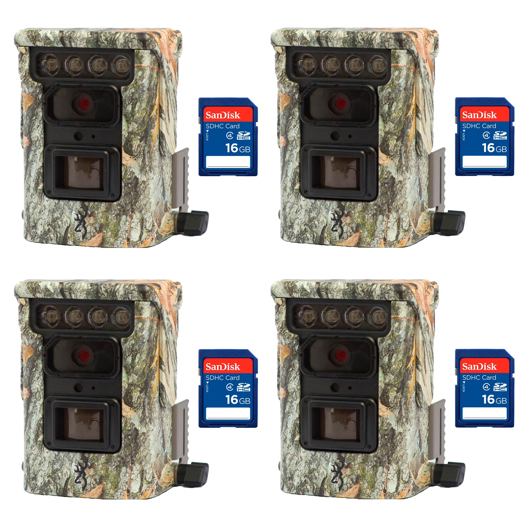 Browning Trail Cameras Defender 850 Bluetooth IR Game Camera, 2 Pack + SD Cards