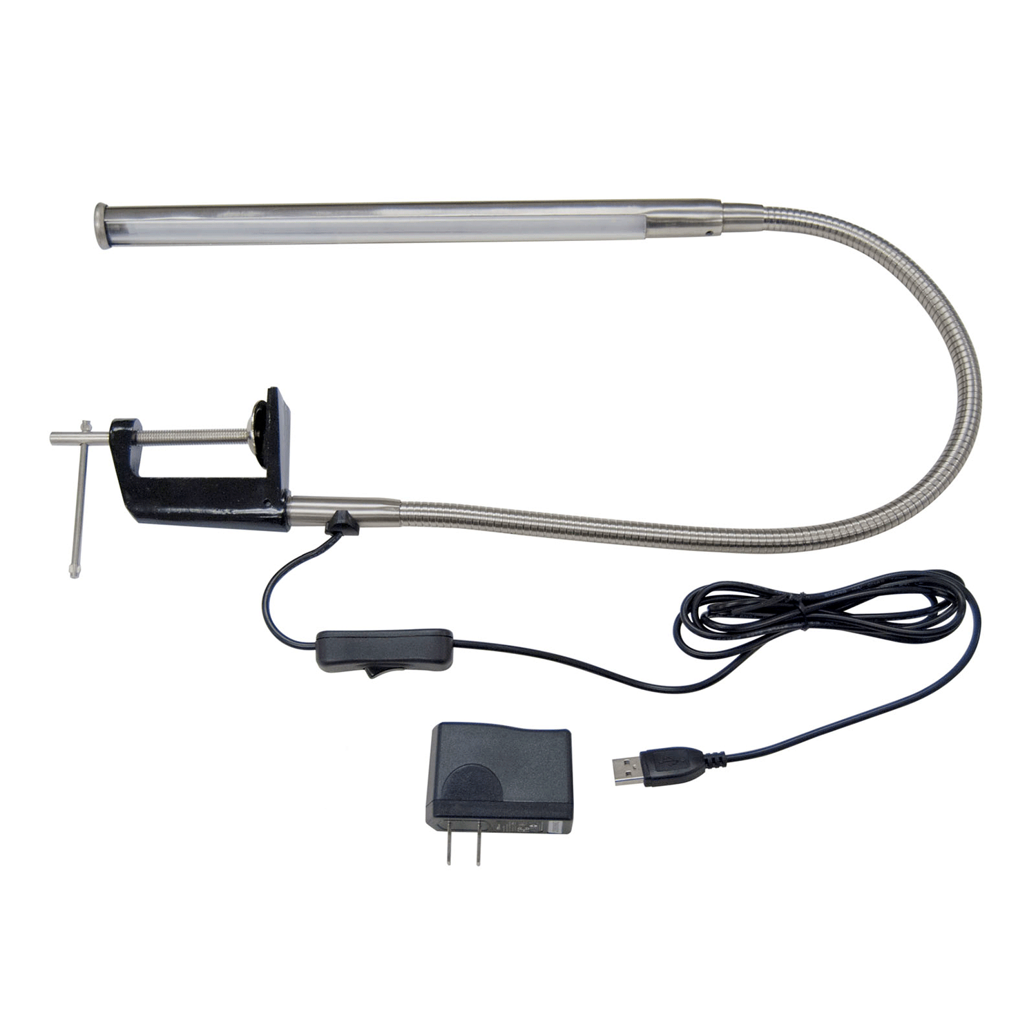 Studio Designs Modern Office Art Station Table LED Bar Lamp, Silver (Open Box)