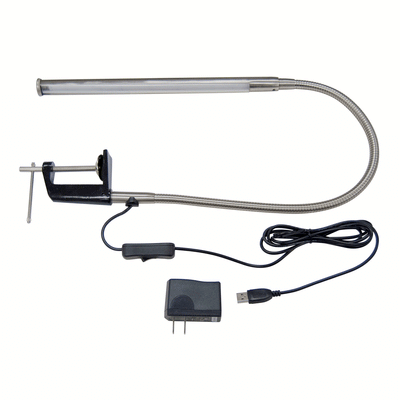 Studio Designs Modern Office Art Station Table LED Bar Lamp, Silver (Open Box)