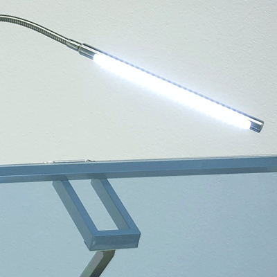 Studio Designs Modern Office Art Station Table LED Bar Lamp, Silver (Open Box)