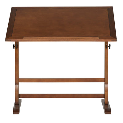 Studio Design 42" Vintage Drawing Wood Table Craft Desk Rustic Oak (Damaged)
